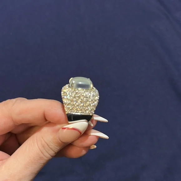 Park Lane Moonstone and CZ cocktail ring - Picture 4 of 5